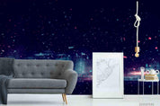 3D Abstract City Night View Wall Mural Wallpaper LQH 447- Jess Art Decoration