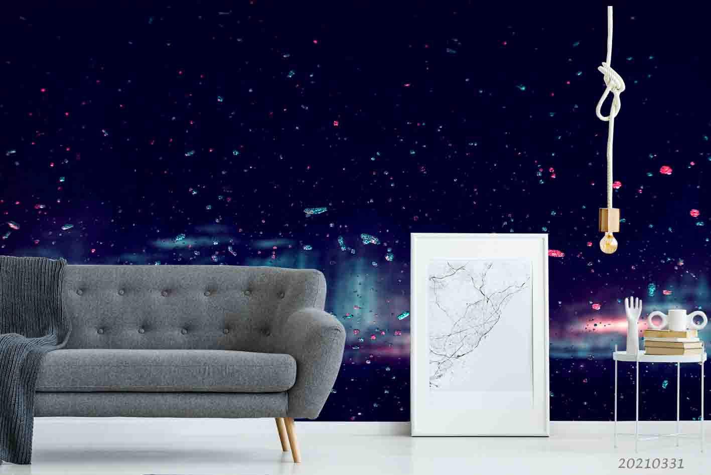 3D Abstract City Night View Wall Mural Wallpaper LQH 447- Jess Art Decoration