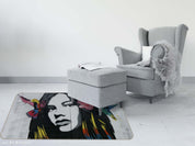 3D Flower Girl Graffiti Non-Slip Rug Mat A104 LQH- Jess Art Decoration