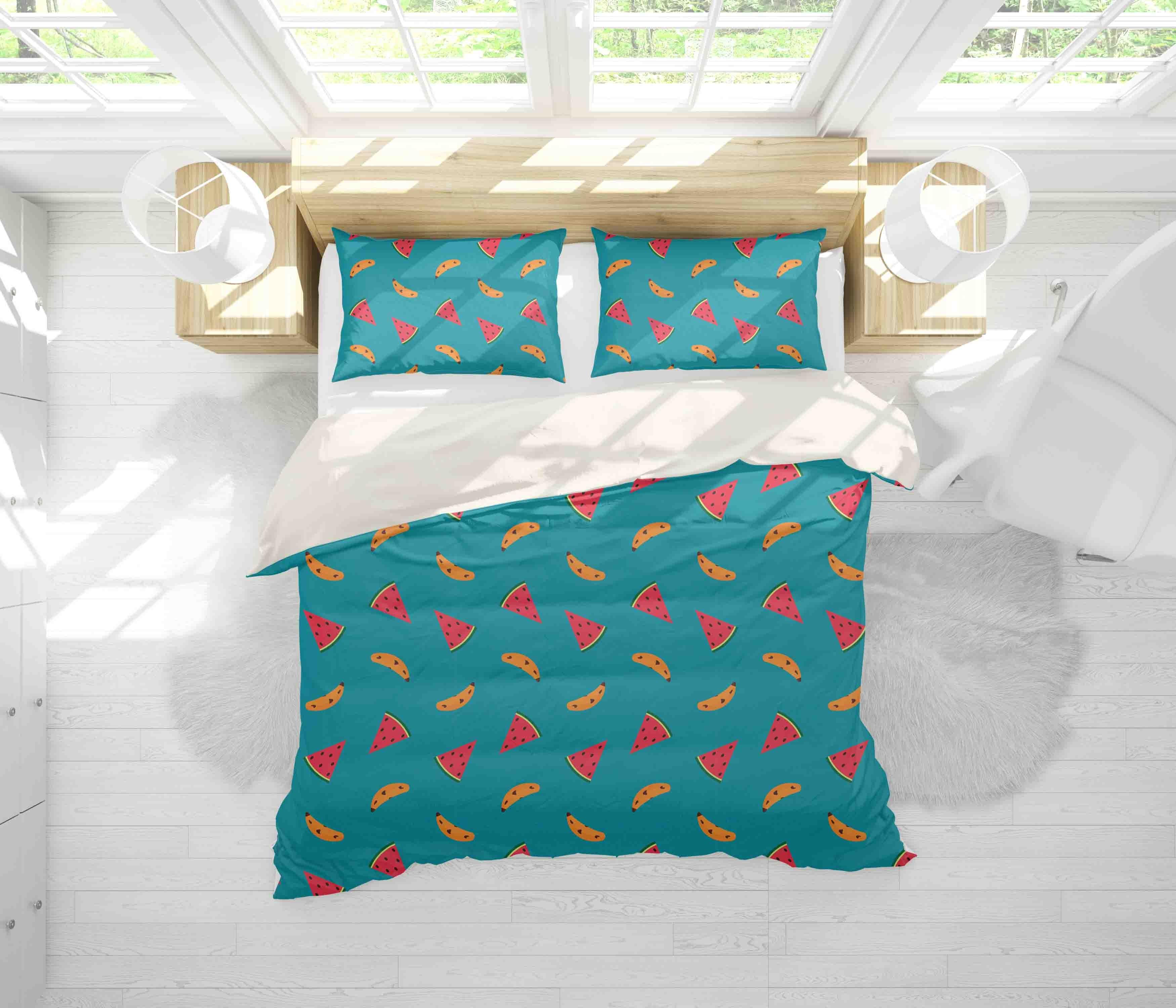 3D Watermelon Pattern Quilt Cover Set Bedding Set Pillowcases 62- Jess Art Decoration