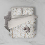 3D Marble Golden Lines Quilt Cover Set Bedding Set Pillowcases 95- Jess Art Decoration