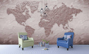 3D World Map Wall Mural Wallpaper SF65- Jess Art Decoration