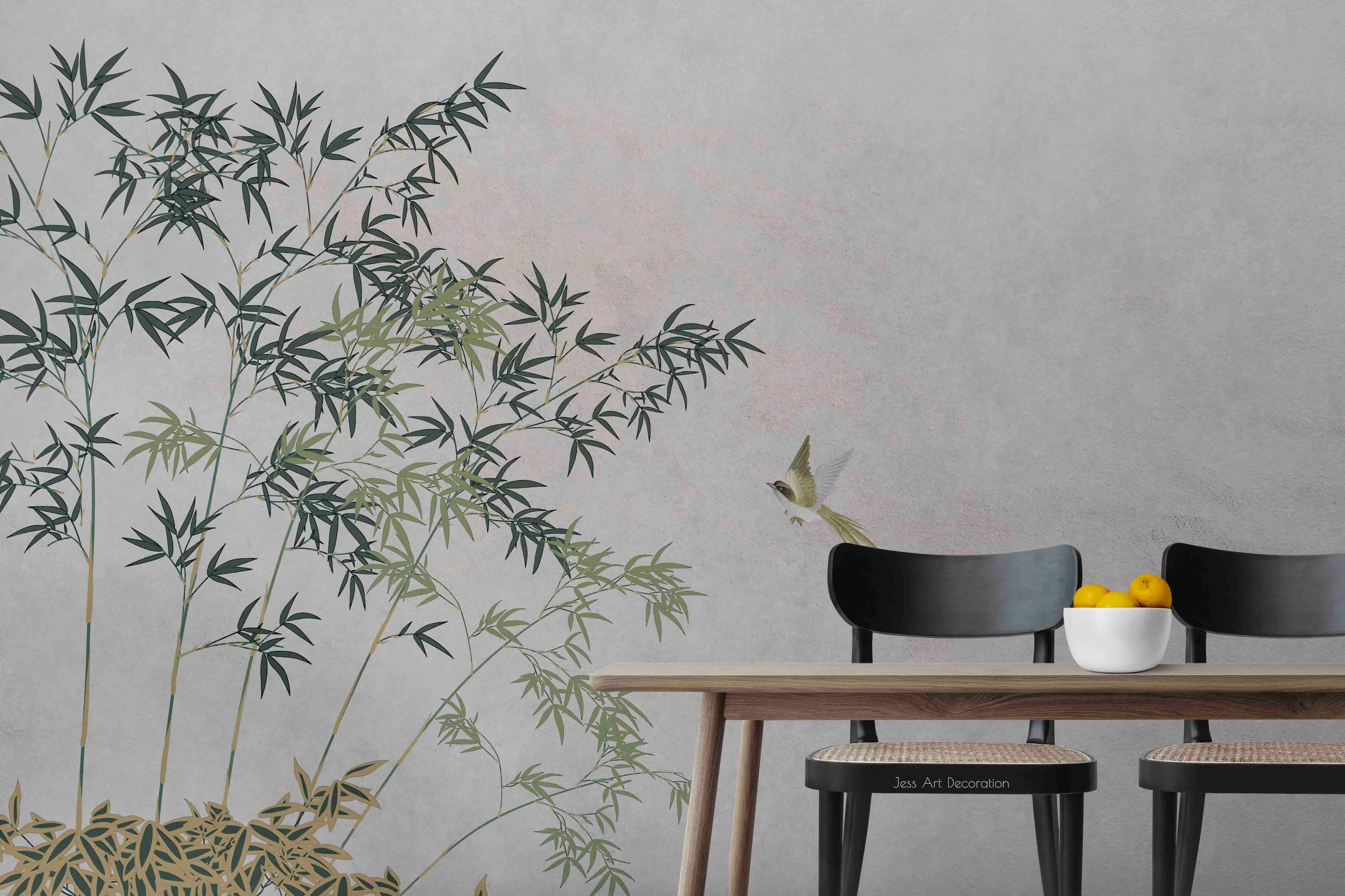 3D Chinese Bamboo Bird Wall Mural Wallpaper sww 192- Jess Art Decoration