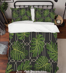3D Green Leaves Quilt Cover Set Bedding Set Pillowcases 104- Jess Art Decoration