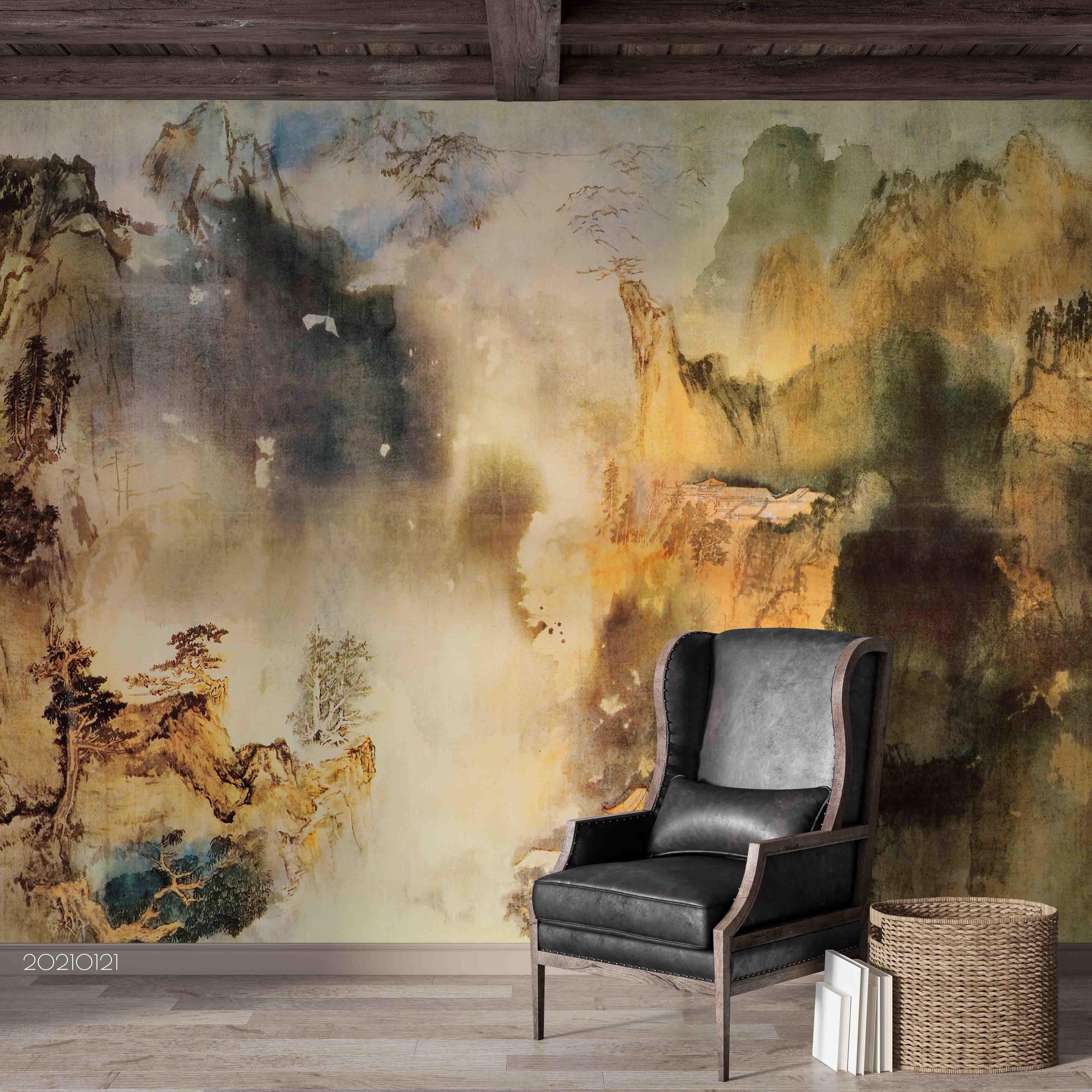 3D Traditional Chinese Painting Wall Mural Wallpaper LQH 9- Jess Art Decoration
