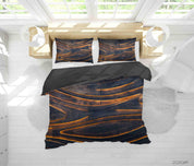 3D Abstract Golden Line Marble Quilt Cover Set Bedding Set Duvet Cover Pillowcases 170- Jess Art Decoration