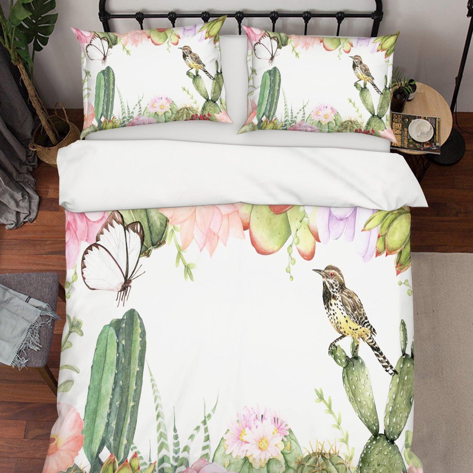 3D Watercolor Cactus Quilt Cover Set Bedding Set Pillowcases 171- Jess Art Decoration