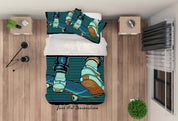 3D Skateboard Skate Quilt Cover Set Bedding Set Pillowcases 96- Jess Art Decoration