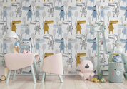 3D Cartoon Animal Crocodile Wall Mural Wallpaper LQH 112- Jess Art Decoration
