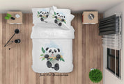 3D Cartoon Panda Quilt Cover Set Bedding Set Duvet Cover Pillowcases SF43- Jess Art Decoration