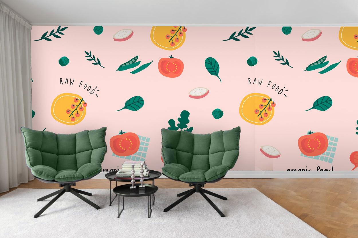 3D Dutch Beans Tomato Leaves Wall Mural Wallpaper 73- Jess Art Decoration