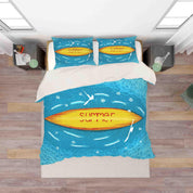 3D Blue Boat Summer Seagull Quilt Cover Set Bedding Set Pillowcases 145- Jess Art Decoration