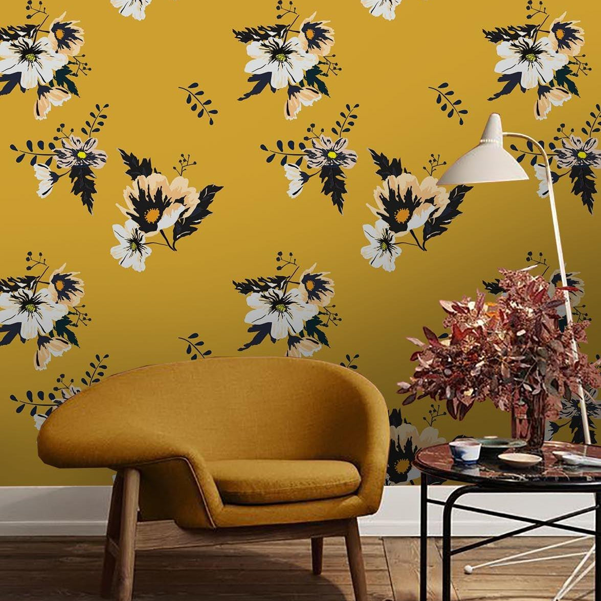 3D Yellow Flowers Wall Mural Wallpaper 54- Jess Art Decoration