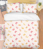 3D Hand Drawn Animal Color Butterfly Quilt Cover Set Bedding Set Duvet Cover Pillowcases 1121 LQH- Jess Art Decoration