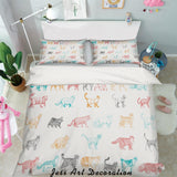 3D Different Posture Cats Quilt Cover Set Bedding Set Pillowcases 51- Jess Art Decoration