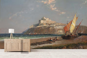 3D european beach castle oil painting wall mural wallpaper 39- Jess Art Decoration