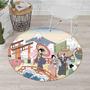 3D Japan Customs Non-Slip Round Rug Mat 113- Jess Art Decoration