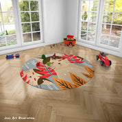 3D Cartoon Animal Cat Kids Non-Slip Round Rug Mat 32- Jess Art Decoration