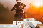3D Extreme Motorcycle Sunset Grass Wall Mural Wallpaper A003 LQH- Jess Art Decoration