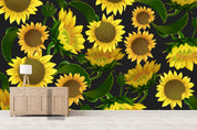 3D sunflower background wall mural wallpaper 46- Jess Art Decoration
