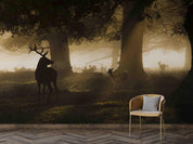 3D Plant Forest Animal Elk Sunshine Landscape Wall Mural Wallpaper LLL 1900- Jess Art Decoration