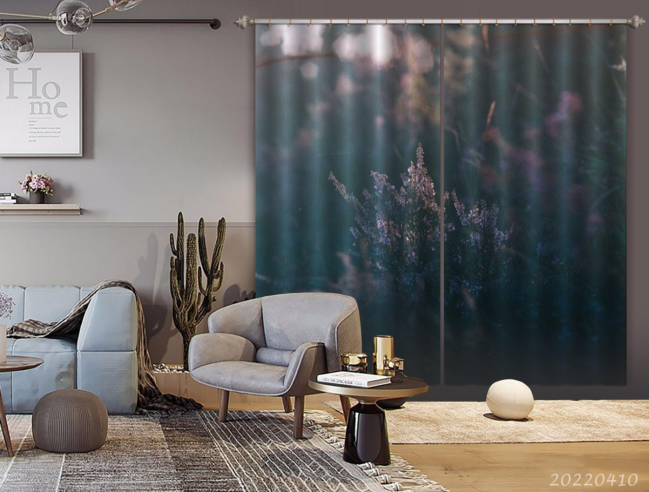 3D Outdoor Plant Flower Misty Curtains and Drapes GD 4007- Jess Art Decoration