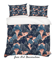3D Cartoon Blue Mountains Quilt Cover Set Bedding Set Pillowcases 132- Jess Art Decoration