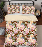 3D Floral Leaves Pattern Quilt Cover Set Bedding Set Duvet Cover Pillowcases WJ 6852- Jess Art Decoration