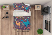 3D Cartoon Dinosaur Quilt Cover Set Bedding Set Pillowcases 72- Jess Art Decoration