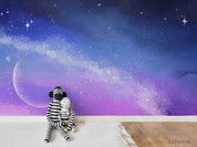 3D Cartoon Watercolor Universe Galaxy Nebula Wall Mural Wallpaper SWW765- Jess Art Decoration