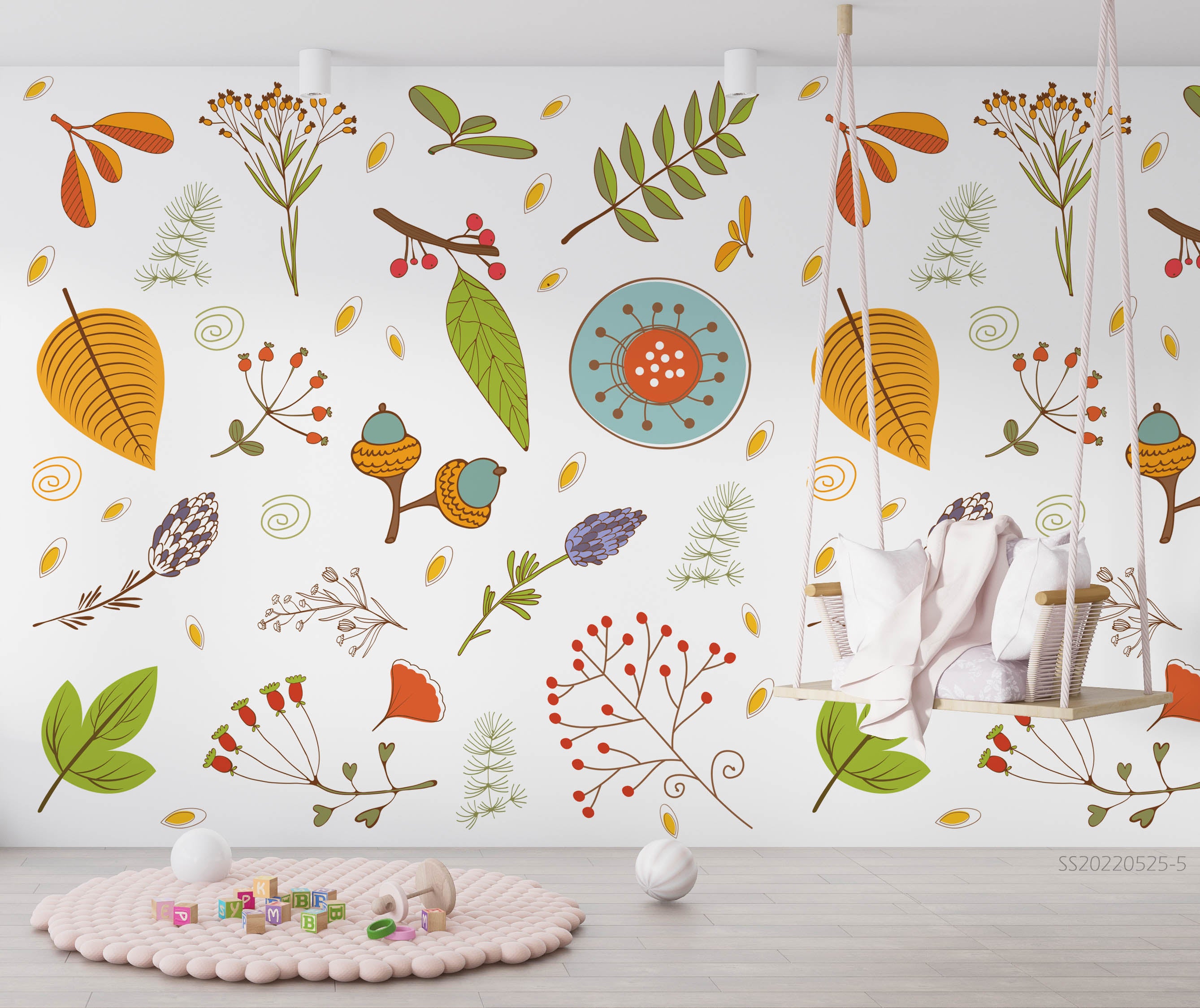 3D Nature Season Autumn Leaf Texture Wall Mural Wallpaper GD 1003- Jess Art Decoration
