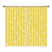 3D Yellow Heart Pattern Curtains and Drapes LQH 74- Jess Art Decoration