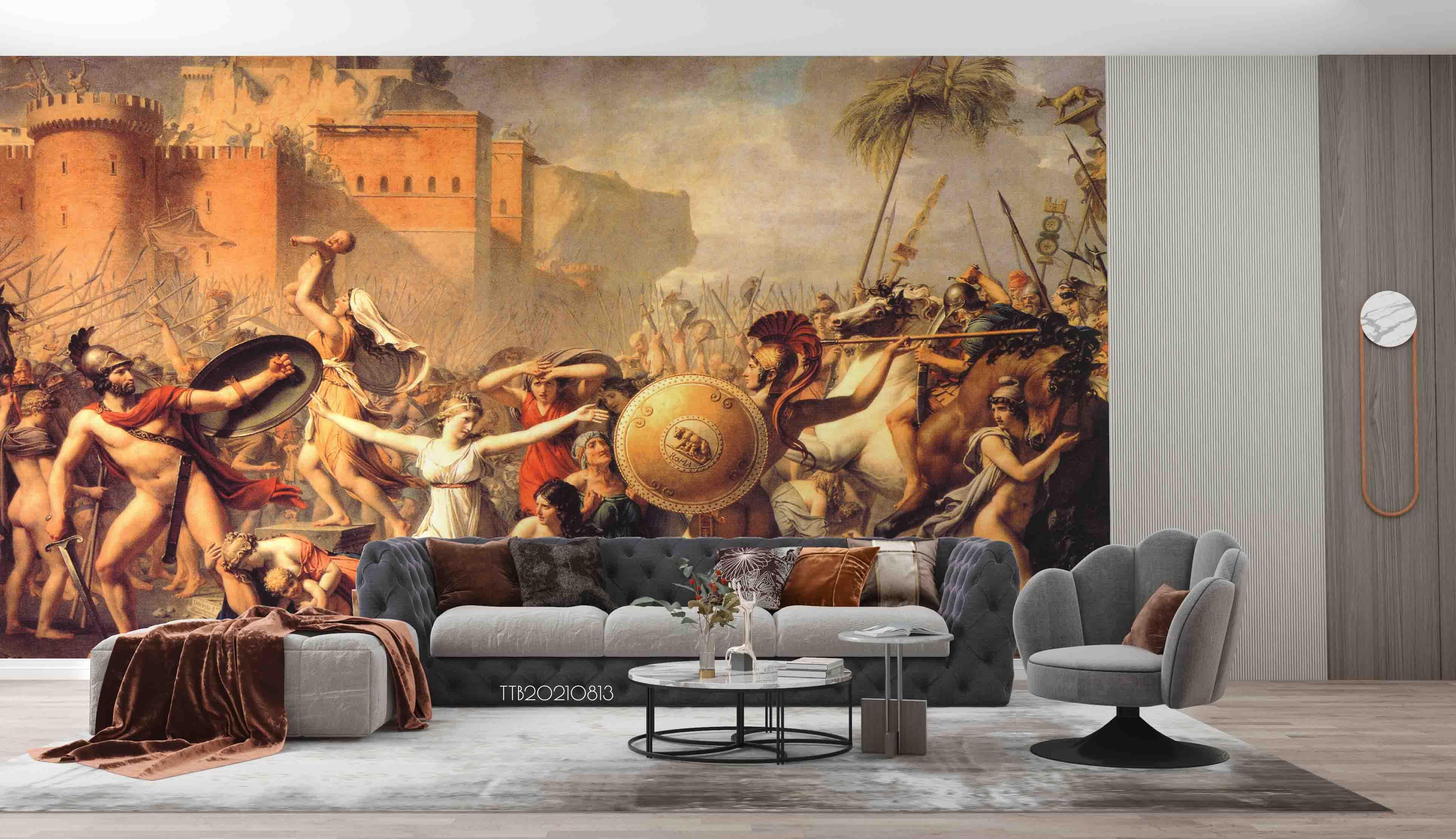3D Europe Oil Painting Rome War Castle Wall Mural Wallpaper SWW5099- Jess Art Decoration