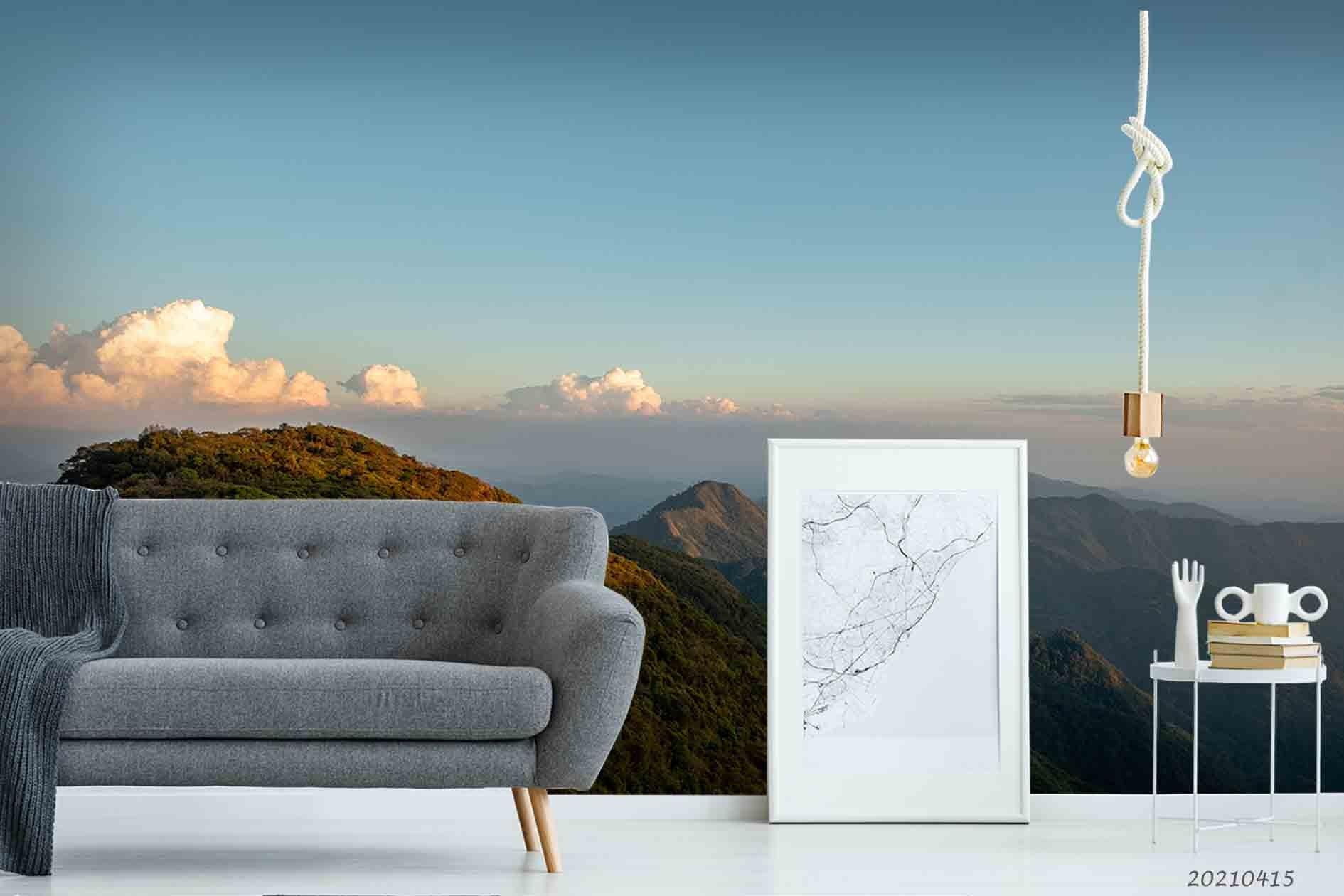3D Sky Mountain Cloud Landscape Wall Mural Wallpaper LQH 321- Jess Art Decoration