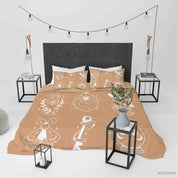 3D Hand Drawn Leaves Moon Esoteric Element Collection Quilt Cover Set Bedding Set Duvet Cover Pillowcases WJ 9164- Jess Art Decoration