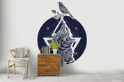 3D Rose Birds Tattoo Wall Mural Wallpaper WJ 3055- Jess Art Decoration