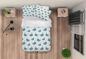 3D Cartoon Blue Star Elephant Quilt Cover Set Bedding Set Duvet Cover Pillowcases LXL 26- Jess Art Decoration