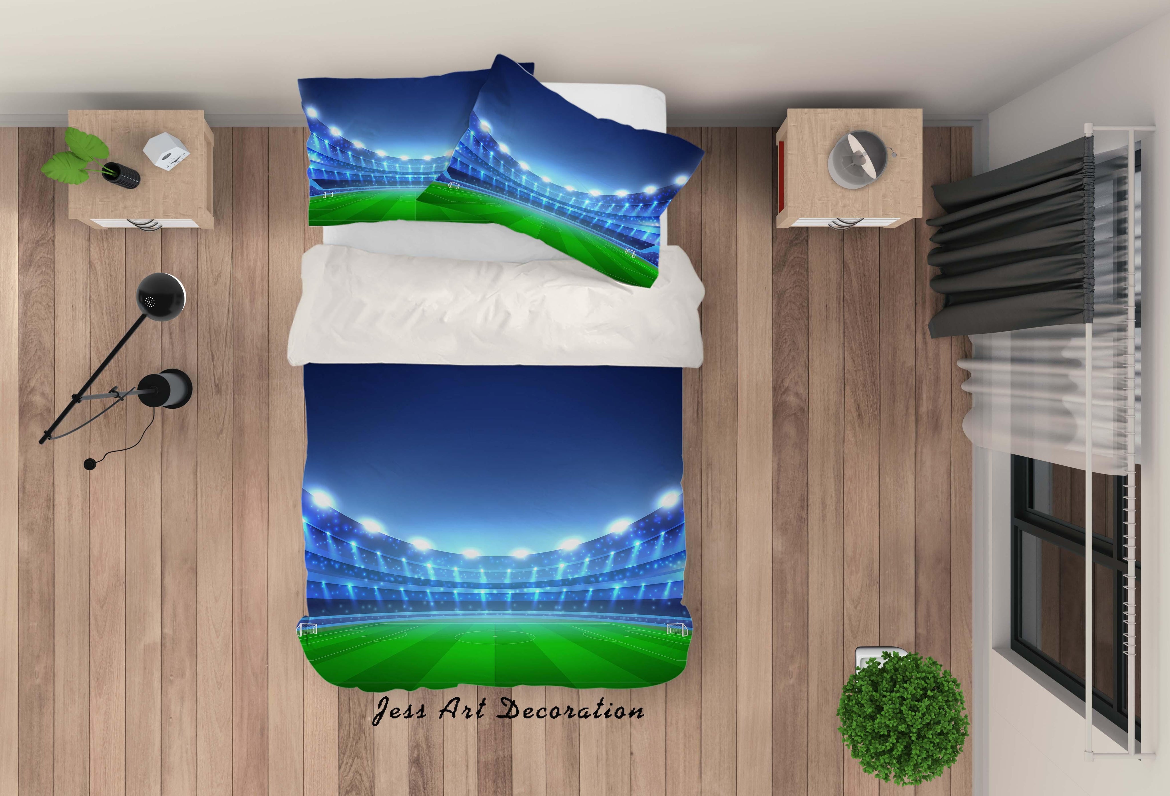 3D Stadium Quilt Cover Set Bedding Set Pillowcases 64- Jess Art Decoration