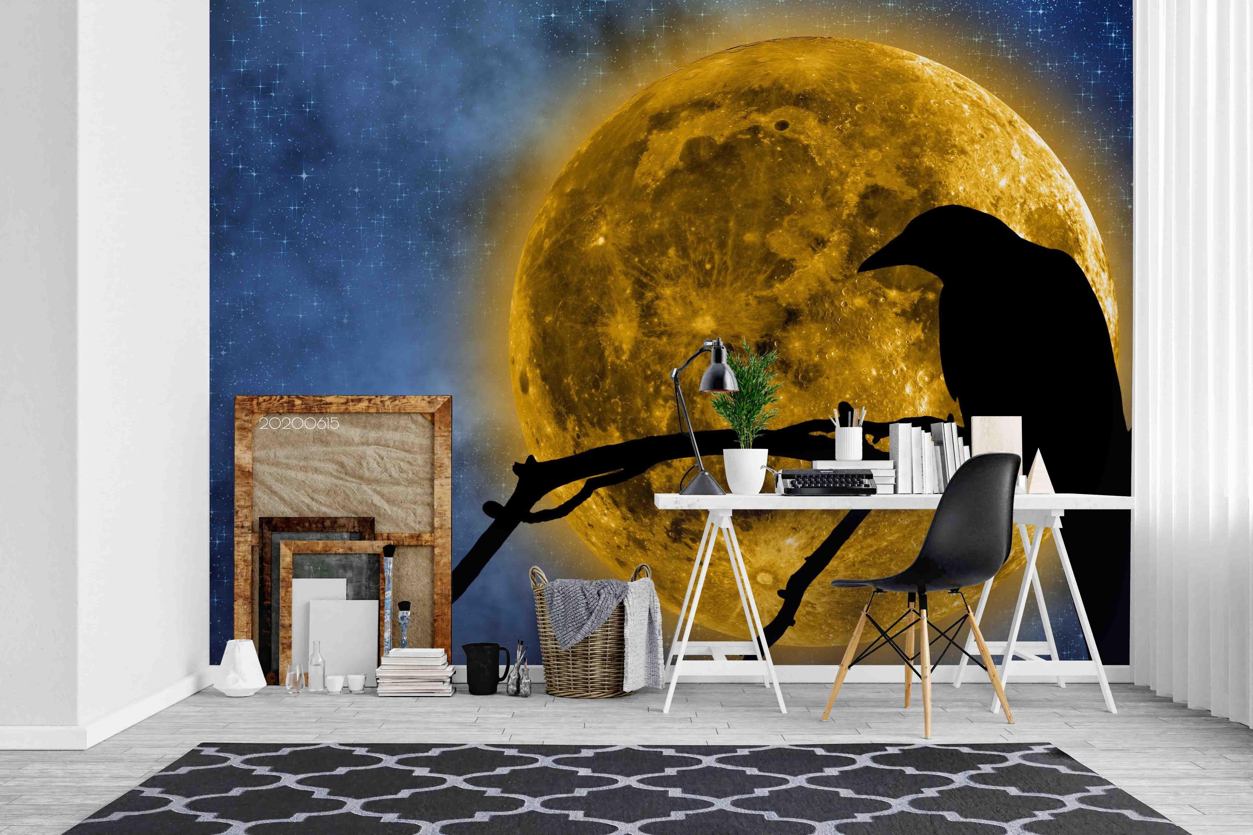3D Space Shining Star Animal Wall Mural Wallpaper LXL 67- Jess Art Decoration