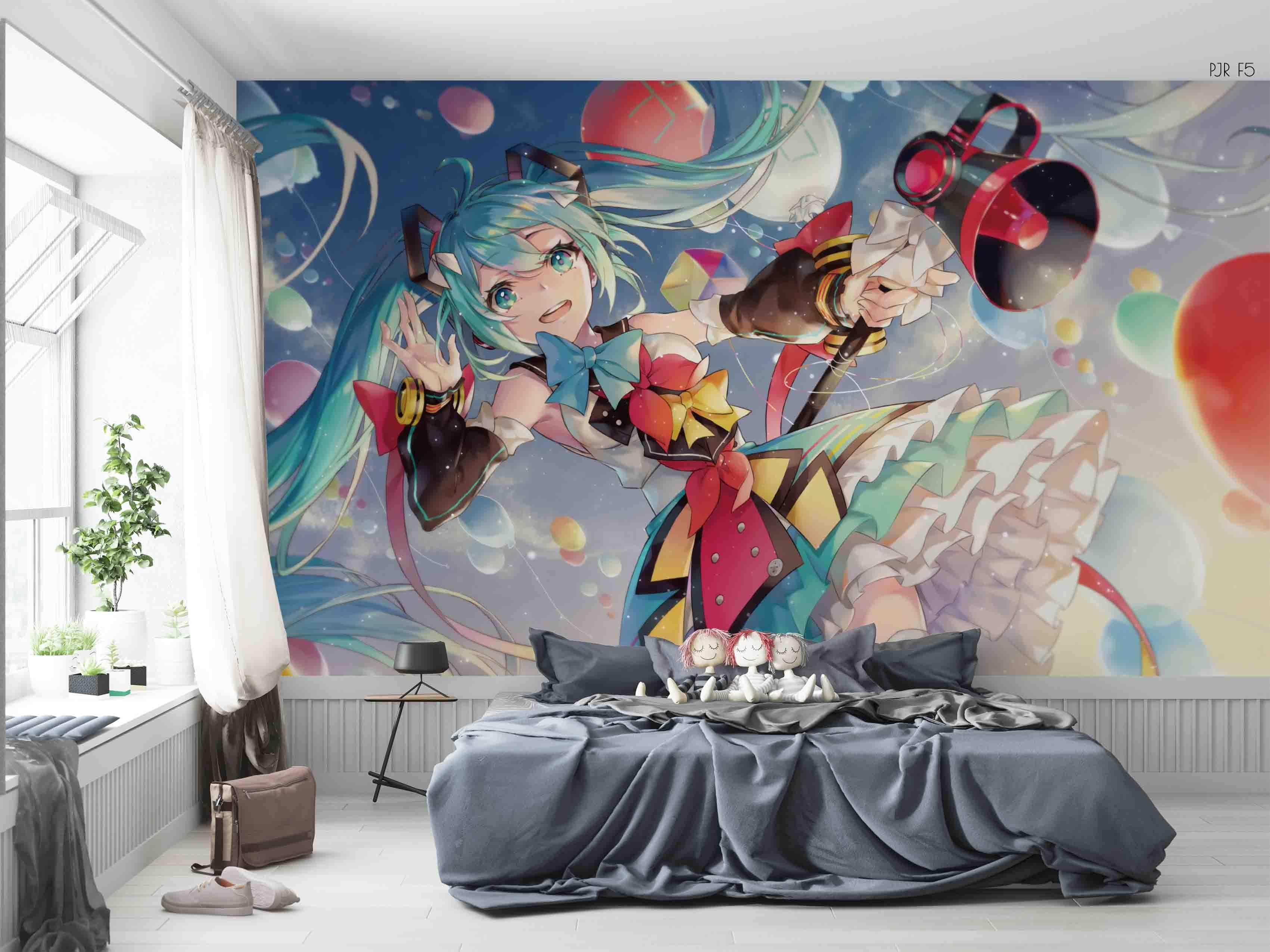 3D Lovely Anime Girl soft anime girl fantasy mural wall mural wallpaper for teen room - view 2