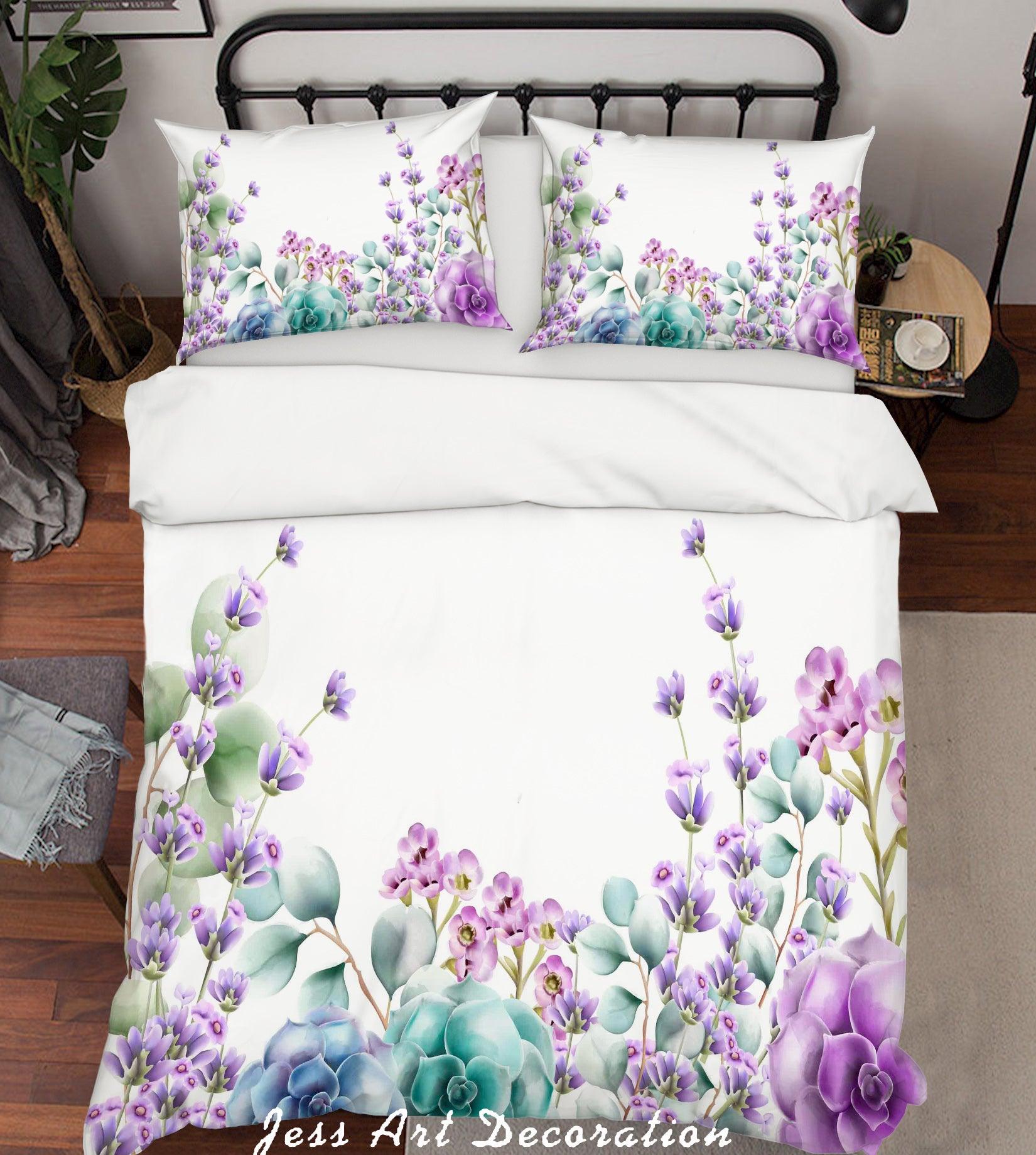 3D Color Flowers Quilt Cover Set Bedding Set Pillowcases  62- Jess Art Decoration
