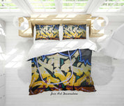 3D Abstract Color Graffiti Quilt Cover Set Bedding Set Duvet Cover Pillowcases 167- Jess Art Decoration