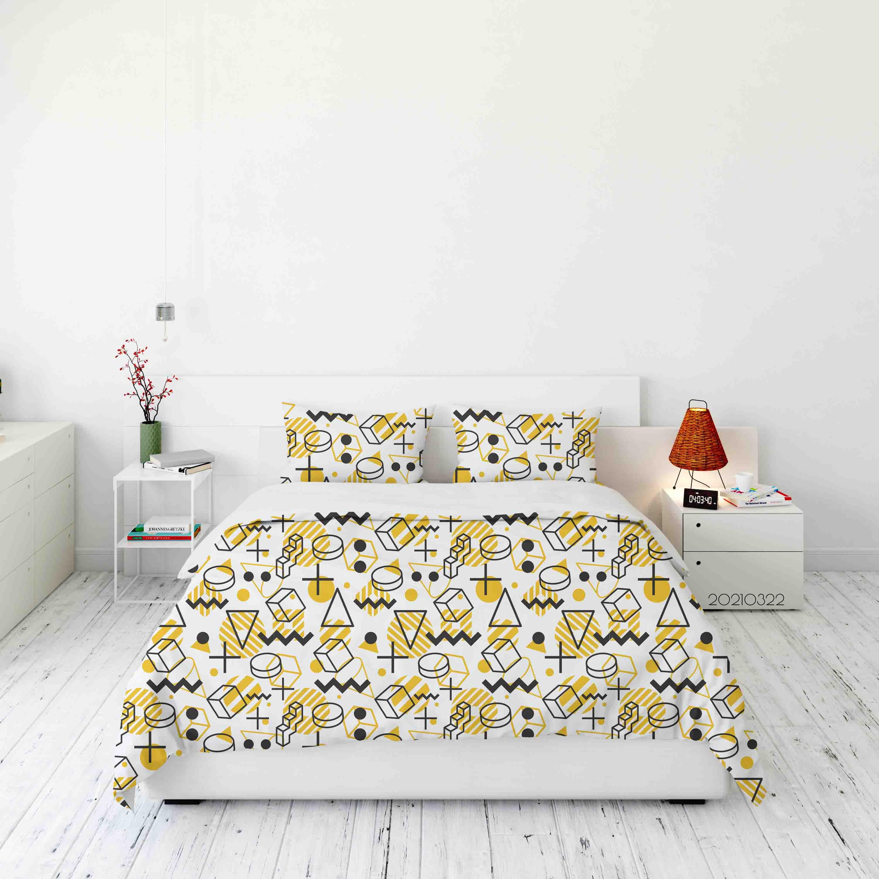 3D Abstract Geometric Pattern Quilt Cover Set Bedding Set Duvet Cover Pillowcases 18 LQH- Jess Art Decoration