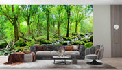 3D Summer Forest Stream Wall Mural Wallpaper SWW5144- Jess Art Decoration