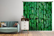 3D Clover Green Plant Leaf Curtains and Drapes LQH 77- Jess Art Decoration