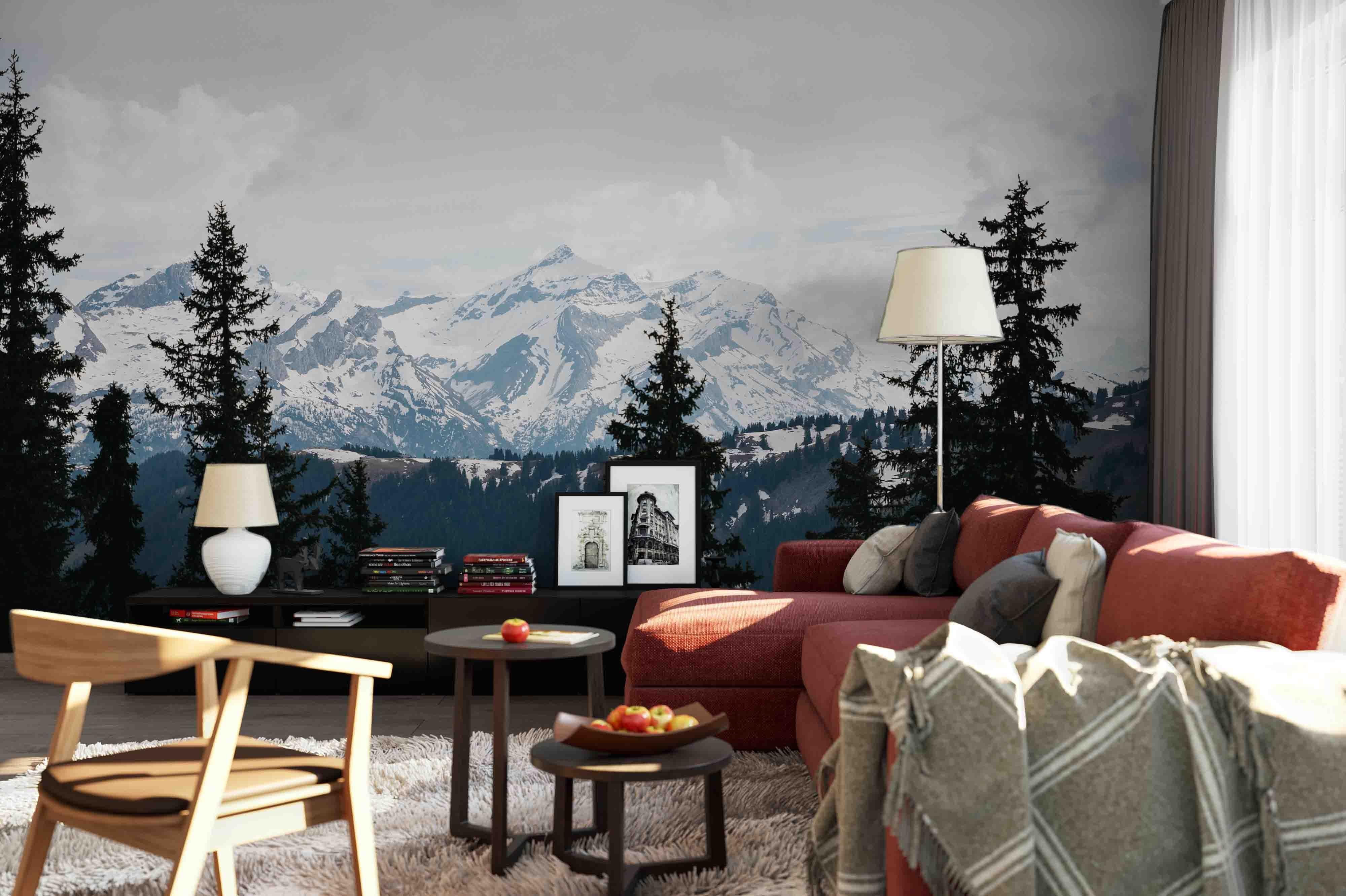 3D Snow Mountain Forest Wall Mural Wallpaper 12- Jess Art Decoration