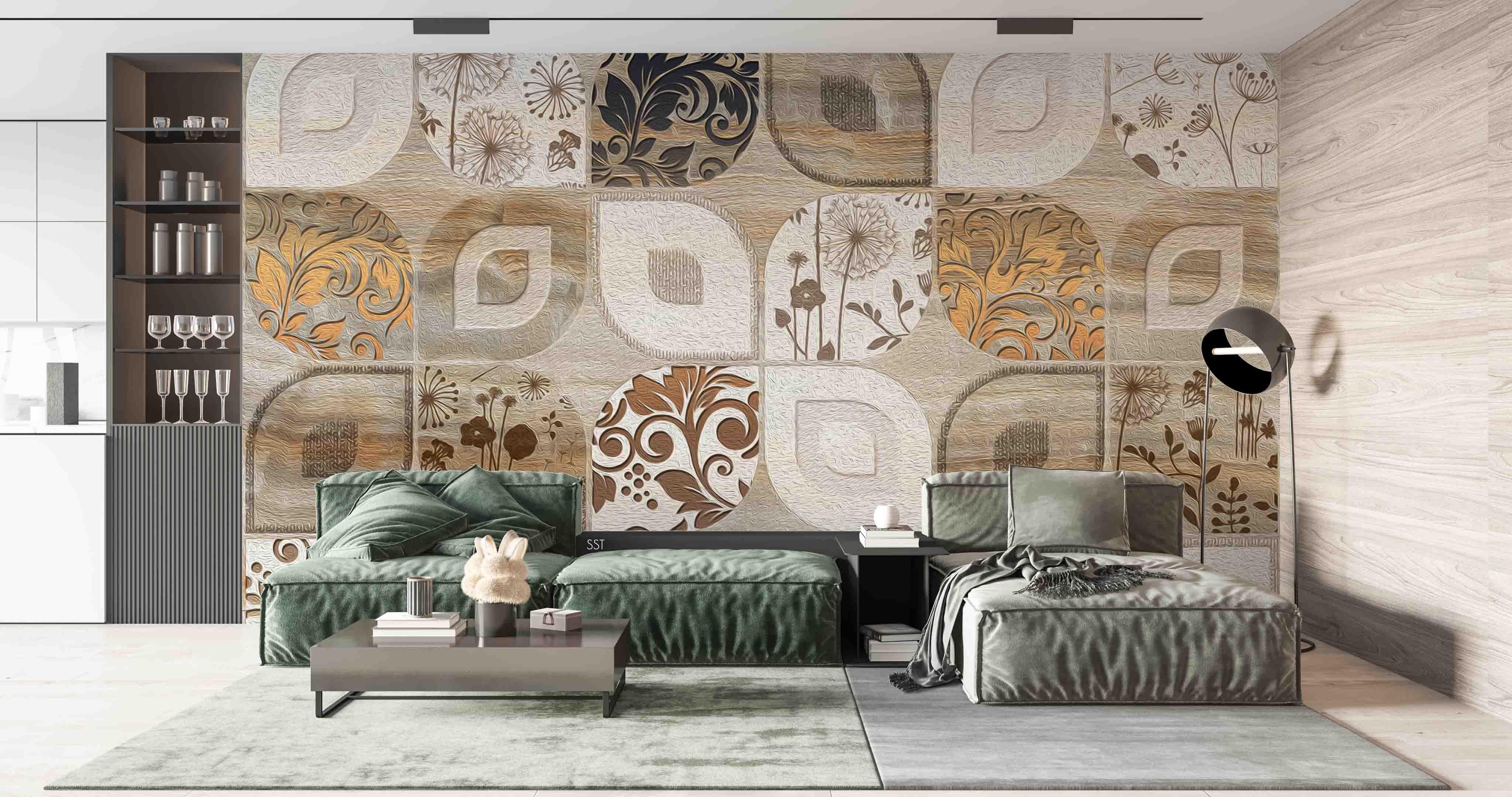 3D Wooden Floral Texture Wall Mural Wallpaper sww 33- Jess Art Decoration