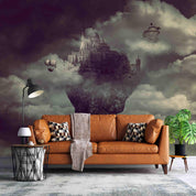 3D Castle Building Hot Air Balloon Wall Mural Wallpaper SF60- Jess Art Decoration