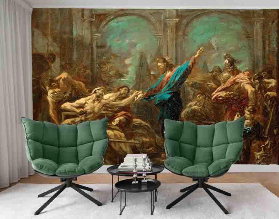 3D Oil Painting Christ Heals Wall Mural Wallpaper sww 26- Jess Art Decoration