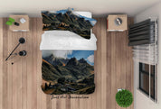 3D Sky Mountain Scenery Quilt Cover Set Bedding Set Duvet Cover Pillowcases 22- Jess Art Decoration